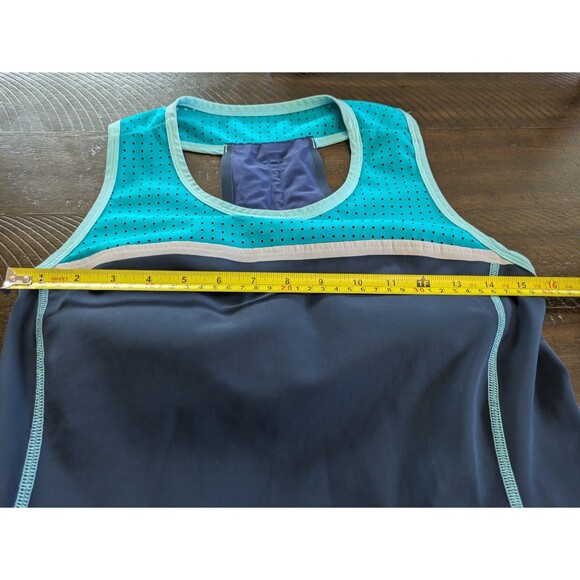 Title Nine Dress Twisted Sister Racerback Blue Pocket Outdoor Active Stretch M - Picture 11 of 14